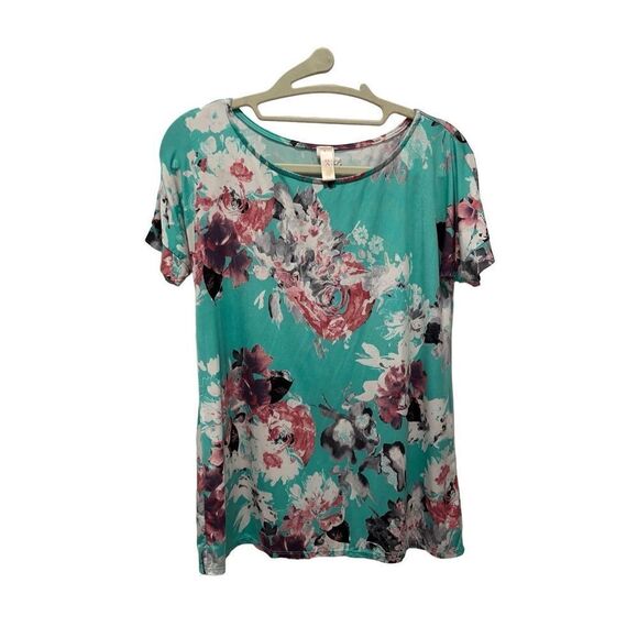 Lara blue floral top, women’s size S - Picture 1 of 4